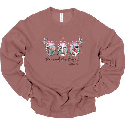 Pastel Nativity: Holy Family, Shepherd & Wise Men Ornaments