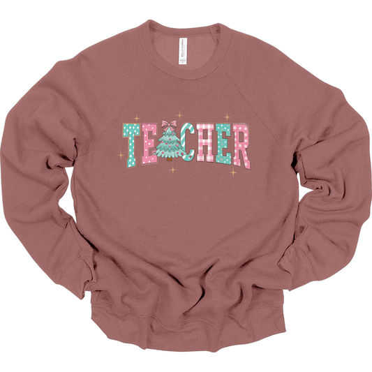 Teacher Christmas Preppy Pastel