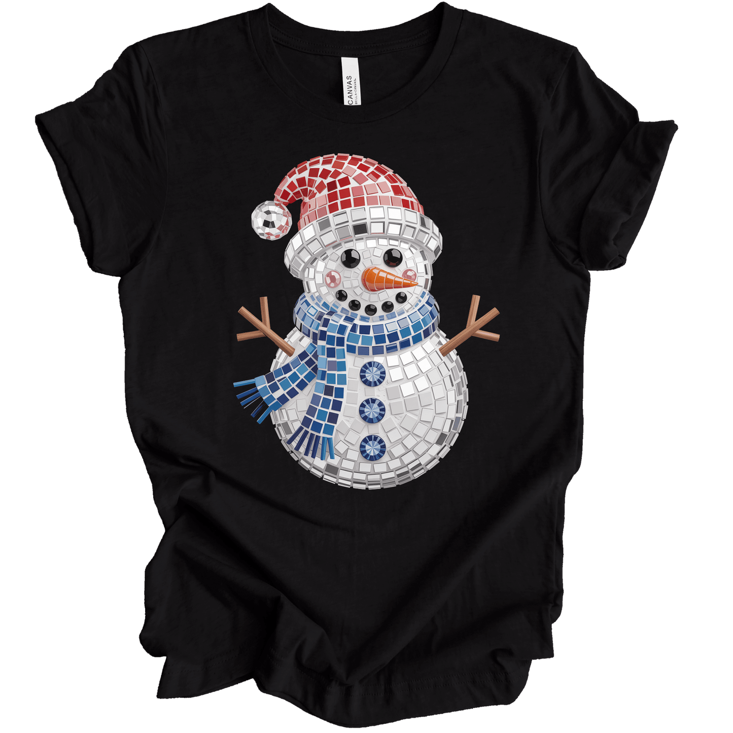 Faux Bling Mosaic Snowman