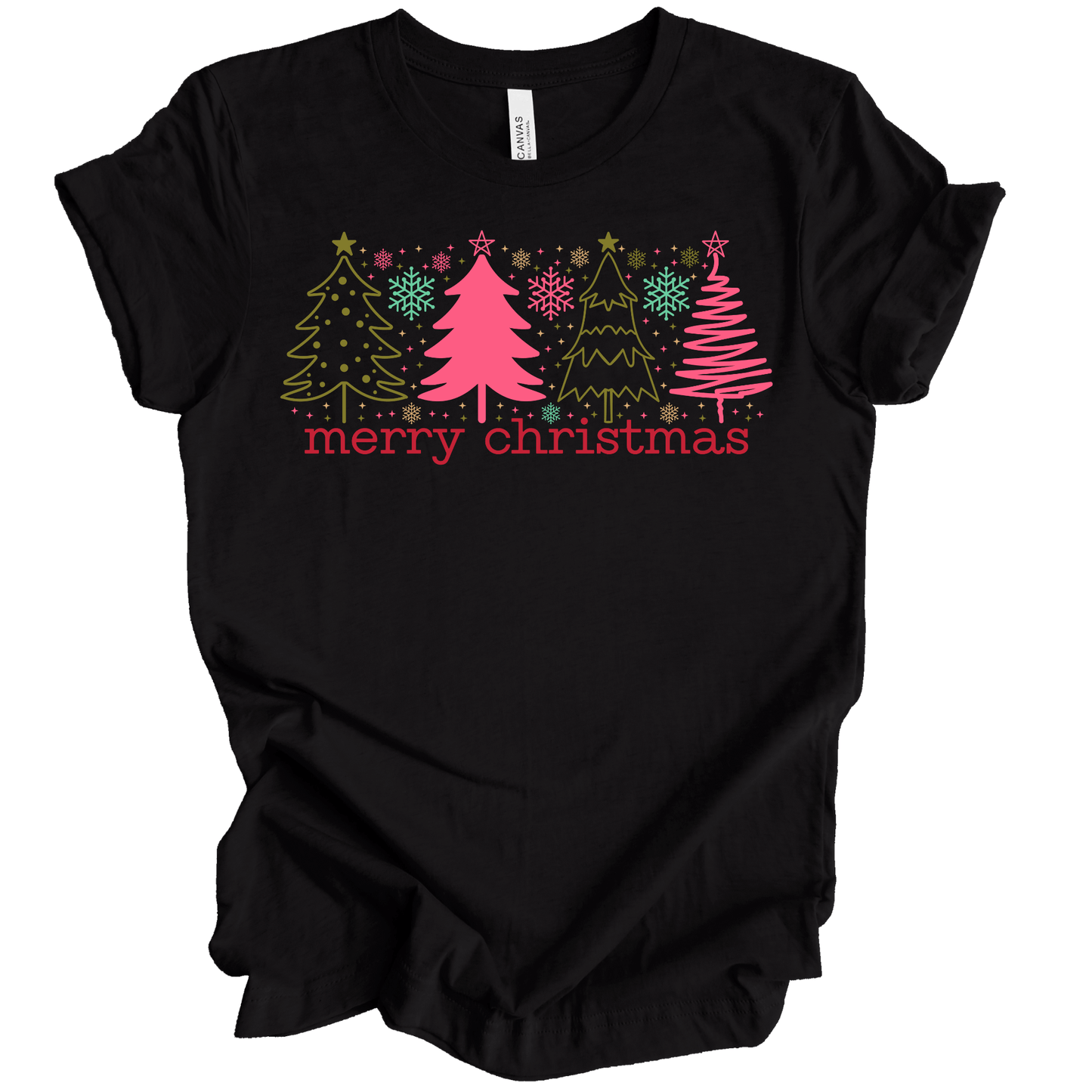 Merry Christmas Pastel Trees