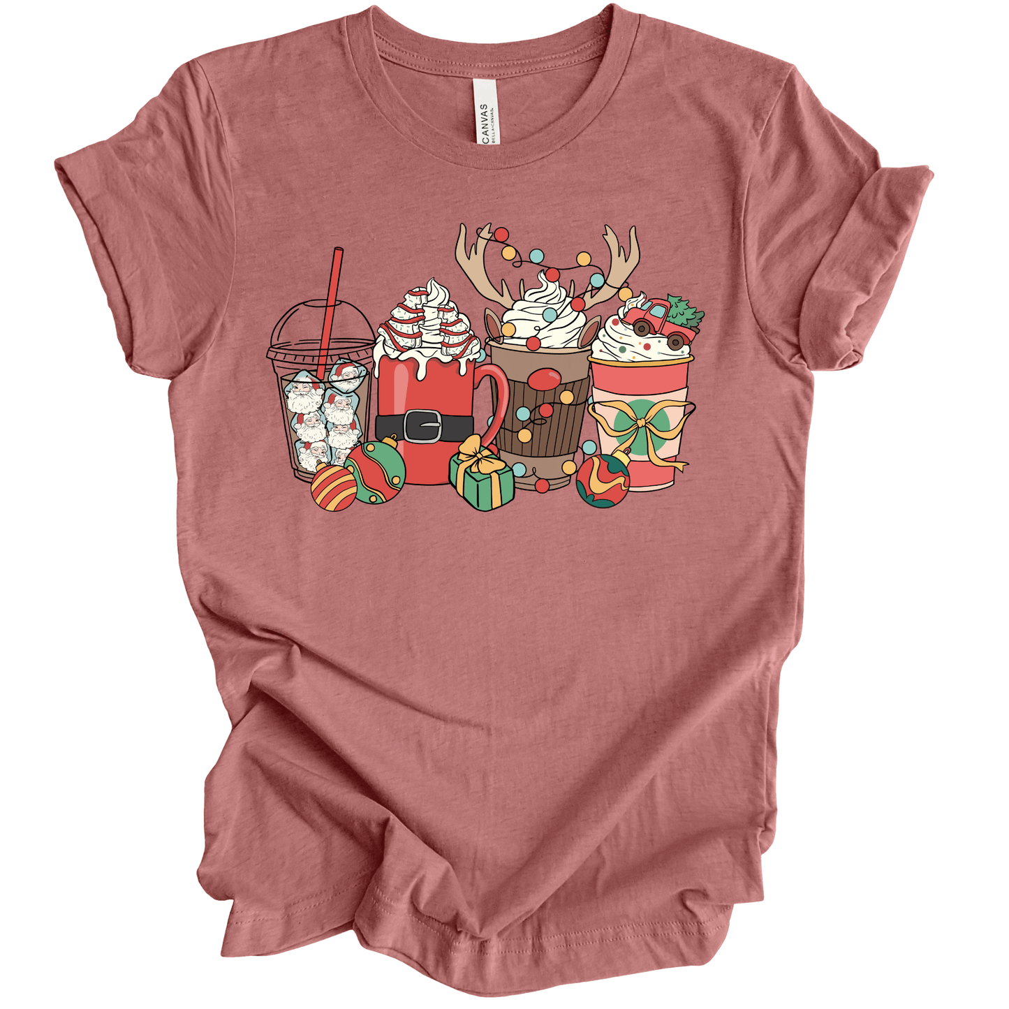 Christmas Drinks: Holiday Cocoa, Reindeer Mug & Santa Latte