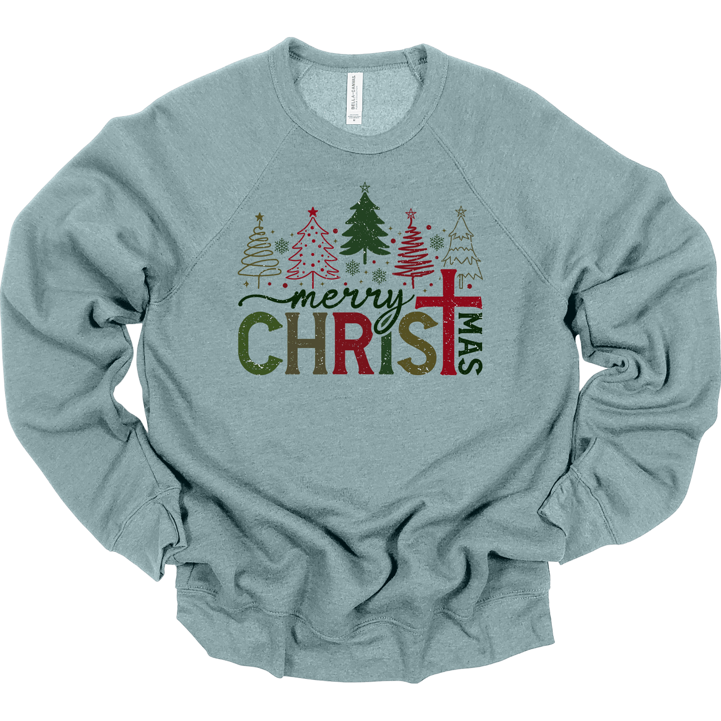 Merry CHRISTmas | Cross Christmas Trees Design