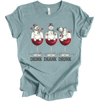 Drink Drank Drunk Snowman Wine Glasses