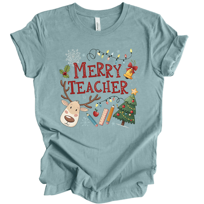 Merry Teacher – Cute Reindeer & Classroom Holiday Lights
