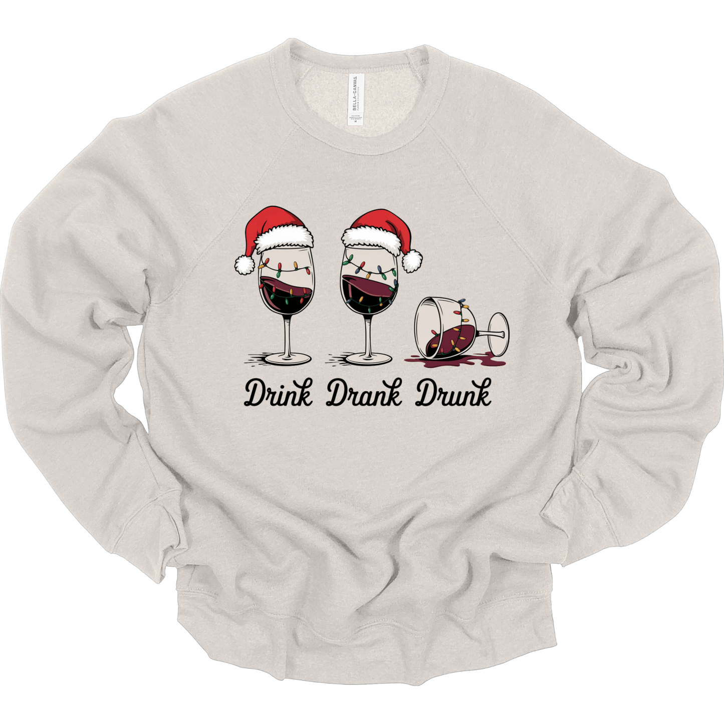 Drink Drank Drunk Christmas Wine Glasses