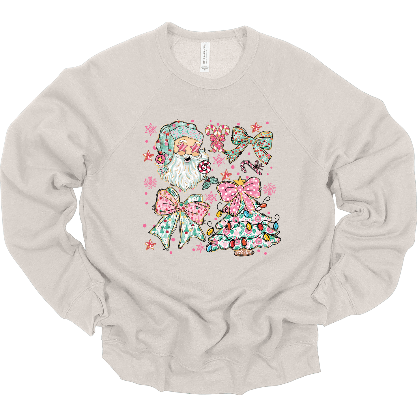 Pastel Santa Christmas Collage