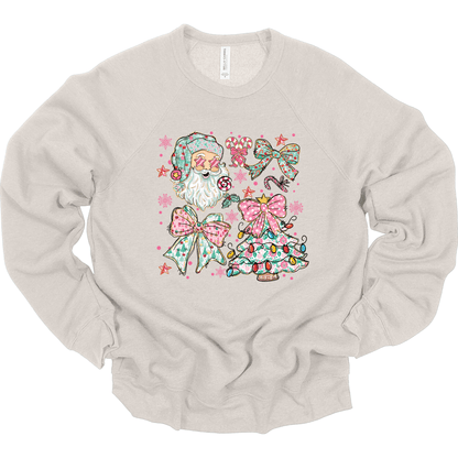 Pastel Santa Christmas Collage