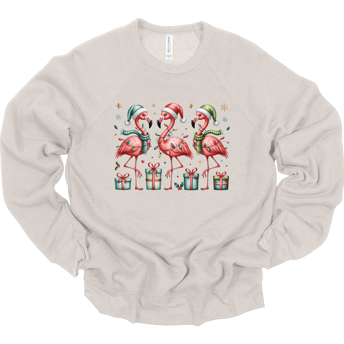 Festive Christmas Flamingos