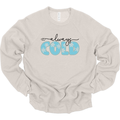 Always Cold Snowflake Bubble Letters