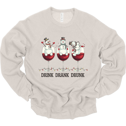 Drink Drank Drunk Snowman Wine Glasses