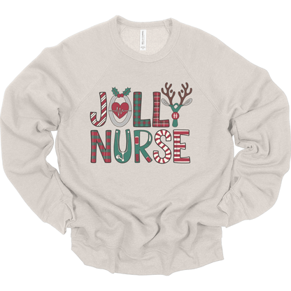 Jolly Nurse - Plaid Medical Letters