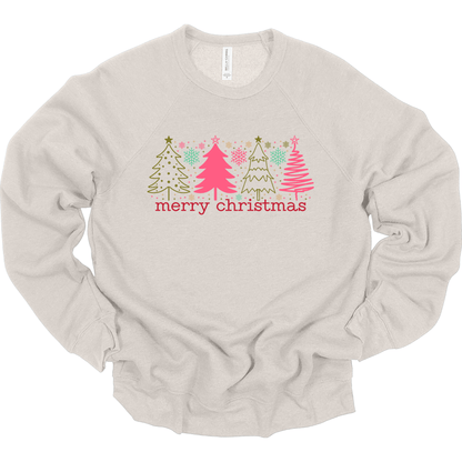 Merry Christmas Pastel Trees