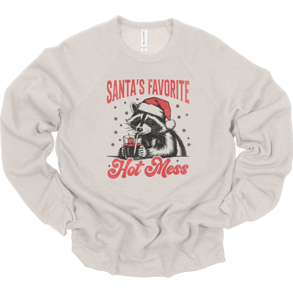 Santa's Favorite Hot Mess Christmas Raccoon