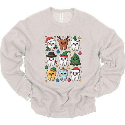 Cute Christmas Tooth Characters | Dental Holiday Shirt