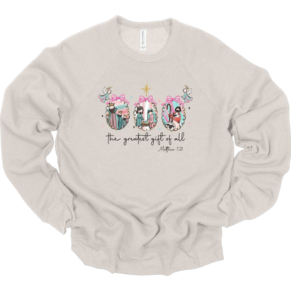 Pastel Nativity: Holy Family, Shepherd & Wise Men Ornaments