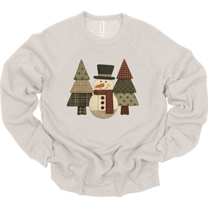 Faux Patchwork Snowman