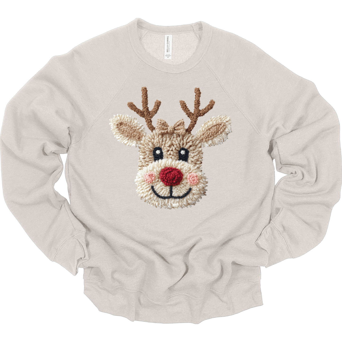 Faux Yarn Patchwork Reindeer