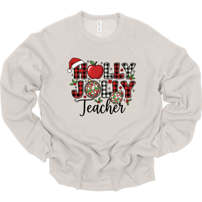 Holly Jolly Teacher – Buffalo Plaid Ornament