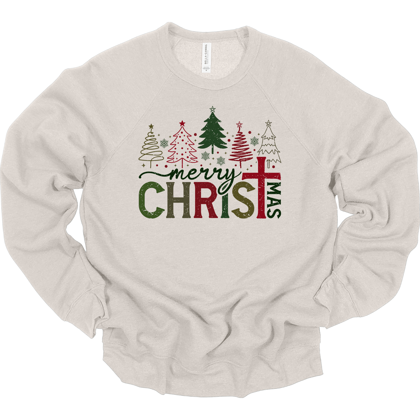 Merry CHRISTmas | Cross Christmas Trees Design
