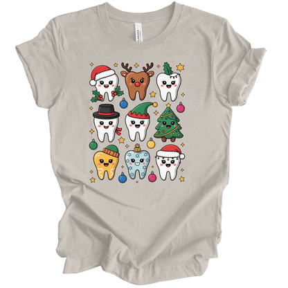 Cute Christmas Tooth Characters | Dental Holiday Shirt