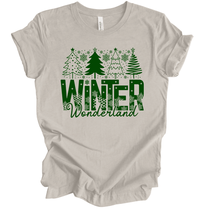 Winter Wonderland Green Christmas Trees