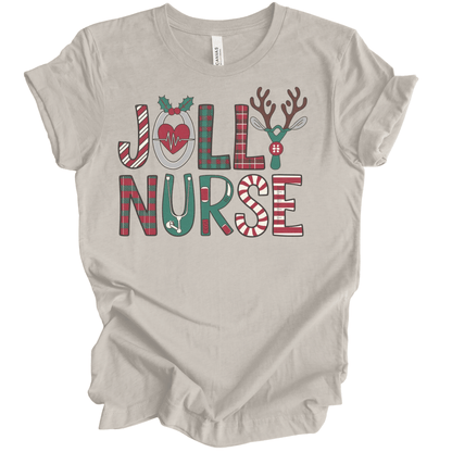 Jolly Nurse - Plaid Medical Letters