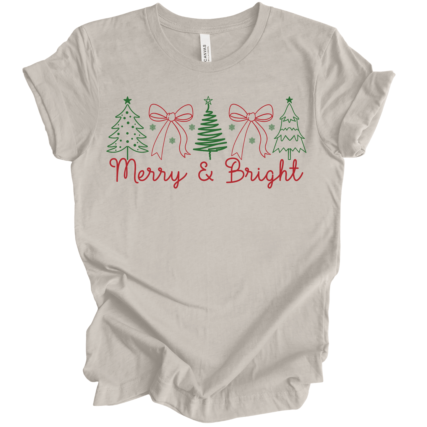 Minimal Merry & Bright Christmas Trees & Bows