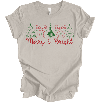 Minimal Merry & Bright Christmas Trees & Bows