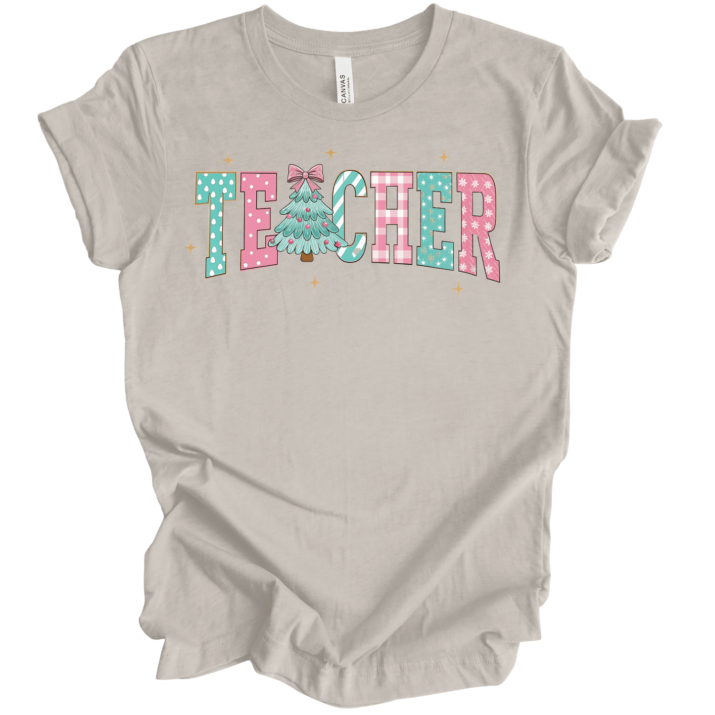 Teacher Christmas Preppy Pastel