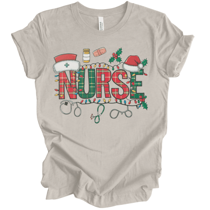 Christmas Nurse Plaid Lights