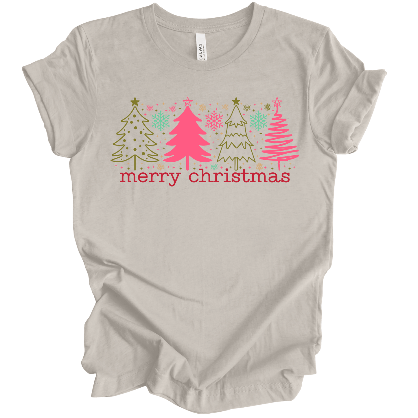 Merry Christmas Pastel Trees