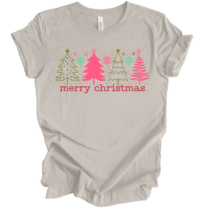 Merry Christmas Pastel Trees