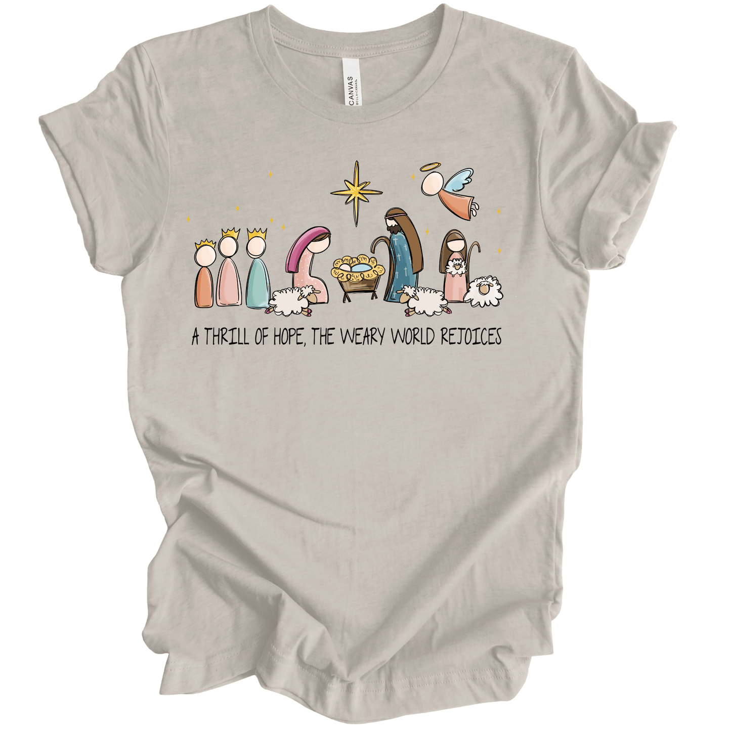 A Thrill of Hope Pastel Nativity Scene