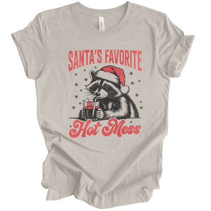 Santa's Favorite Hot Mess Christmas Raccoon