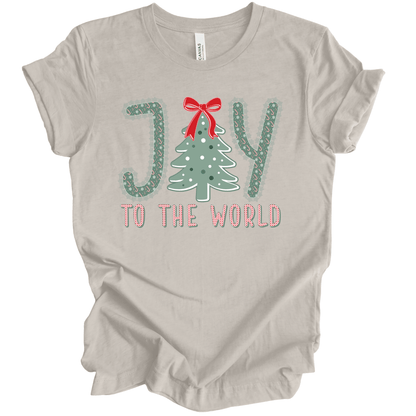 Joy to the World – Candy Cane Letters & Bow Tree