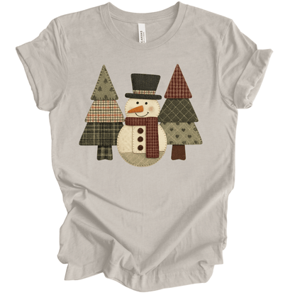 Faux Patchwork Snowman