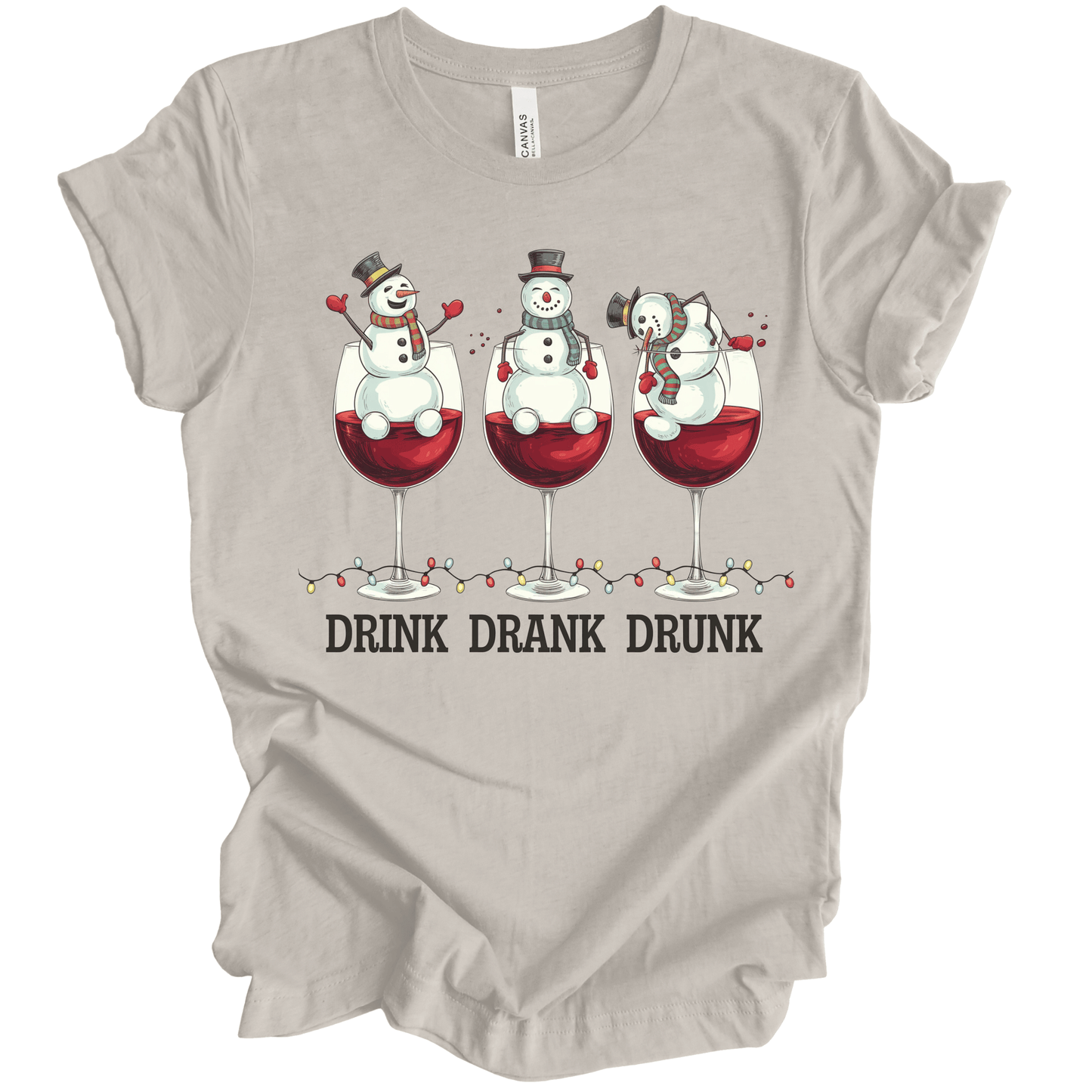 Drink Drank Drunk Snowman Wine Glasses