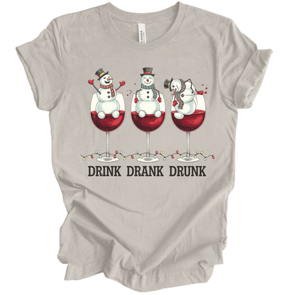 Drink Drank Drunk Snowman Wine Glasses