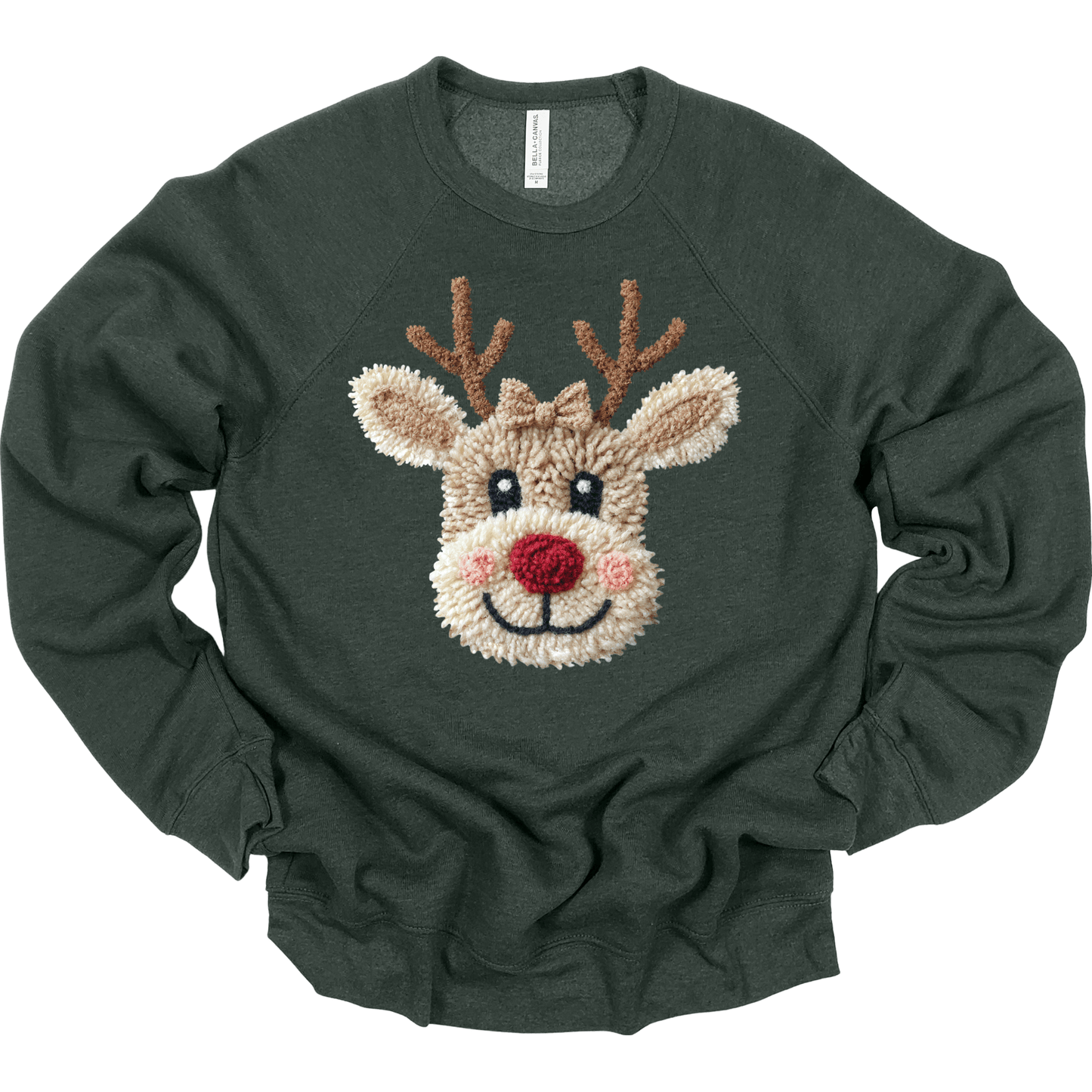 Faux Yarn Patchwork Reindeer