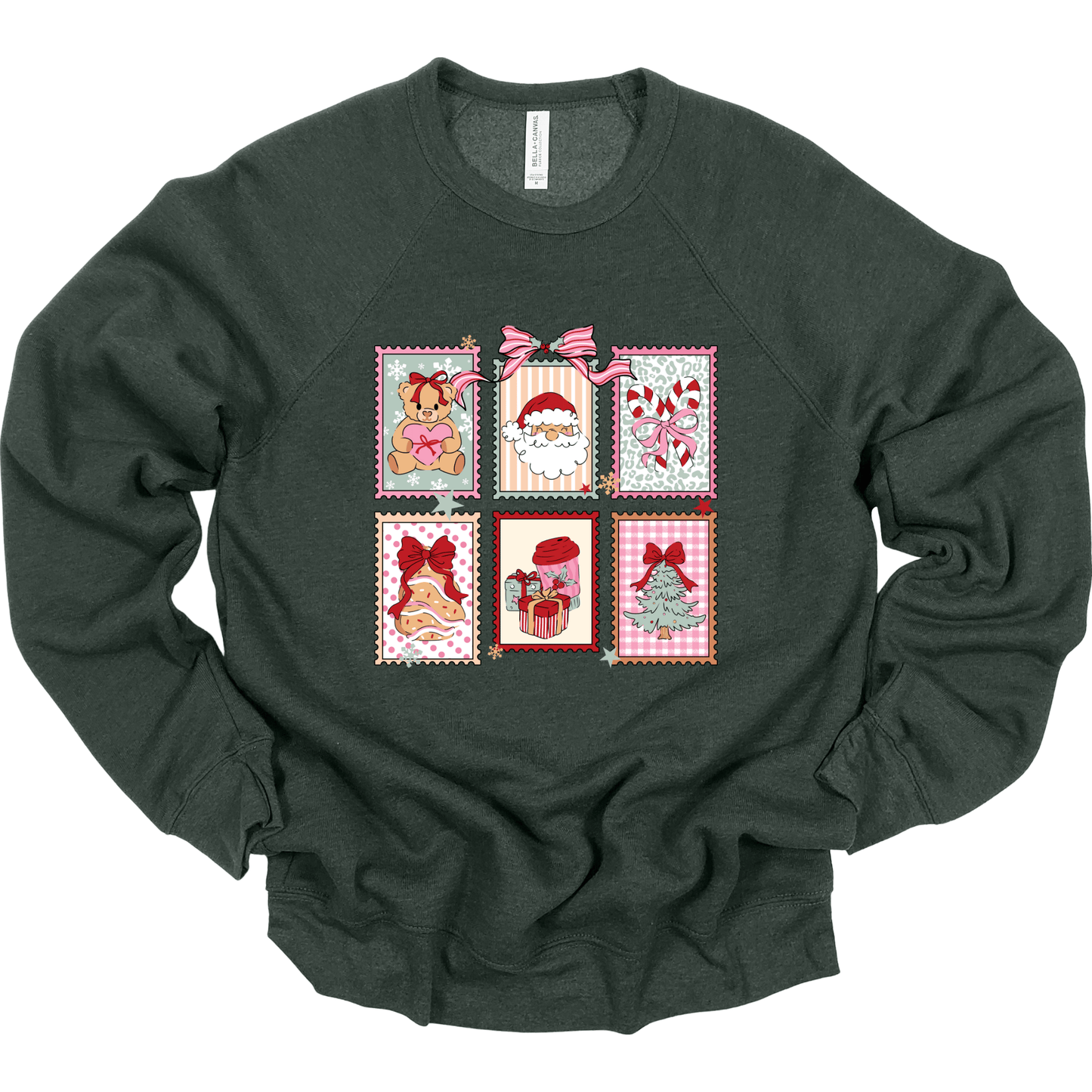 Christmas Postage: Retro Holiday Stamps with Santa, Bear & Treats