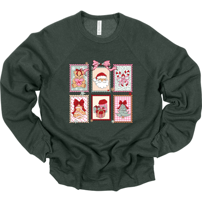 Christmas Postage: Retro Holiday Stamps with Santa, Bear & Treats