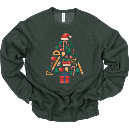 Teacher Christmas Tree – Books, Pencils & Apples Classroom