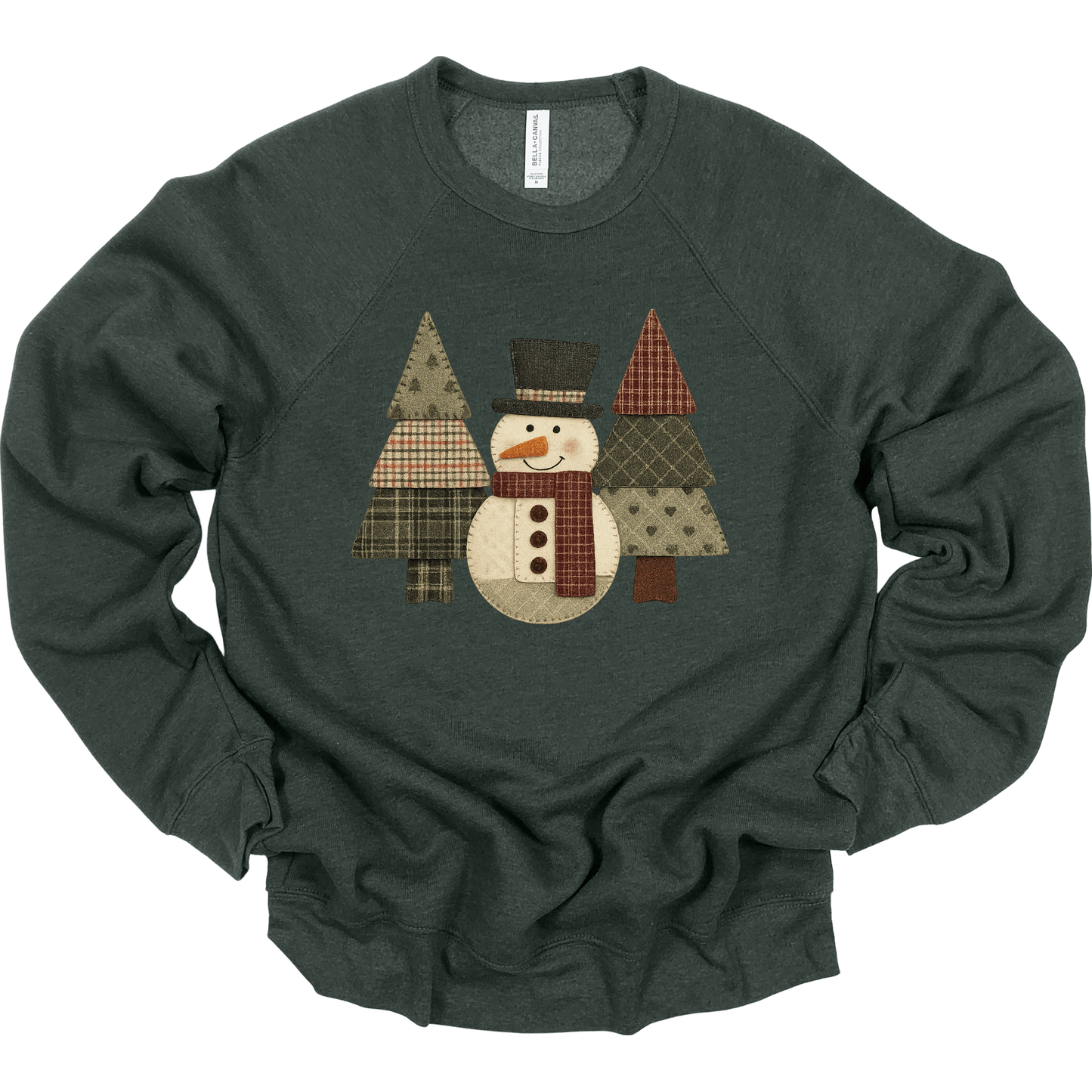 Faux Patchwork Snowman