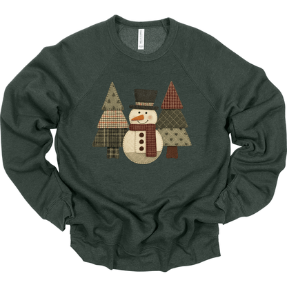 Faux Patchwork Snowman