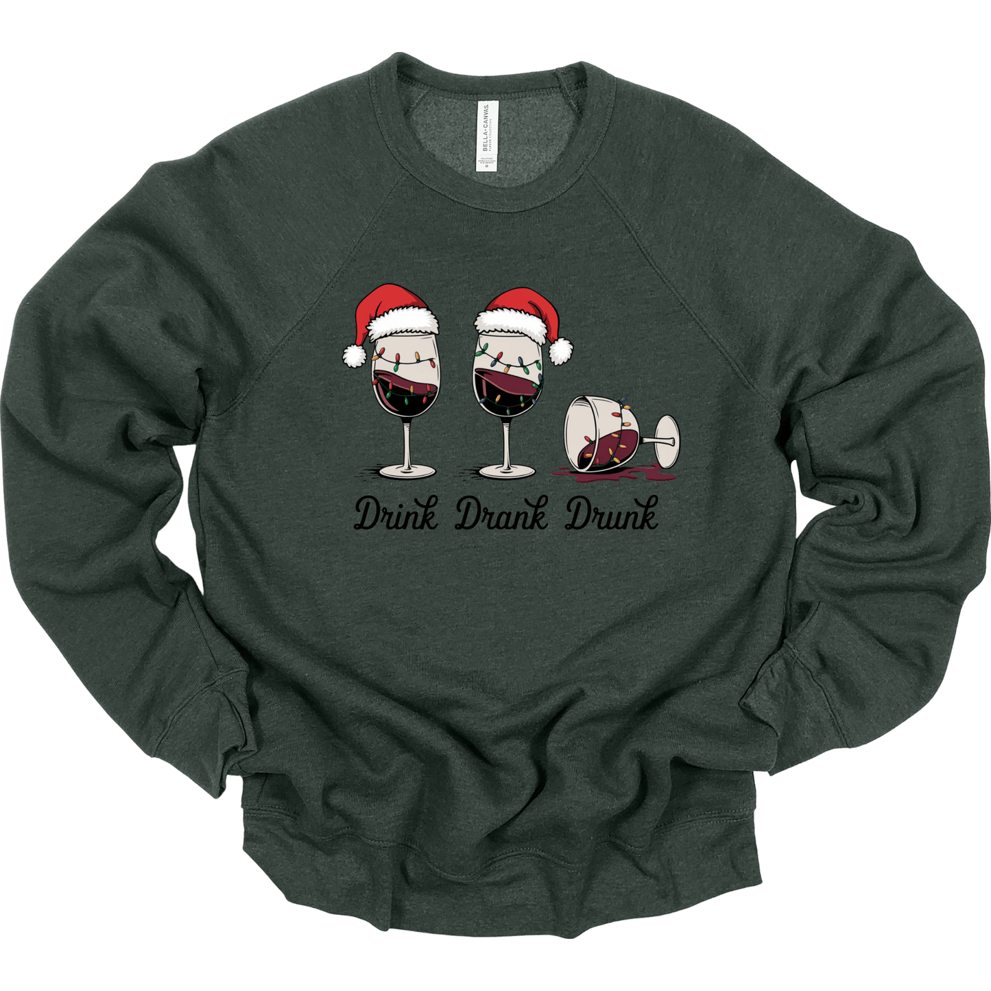 Drink Drank Drunk Christmas Wine Glasses