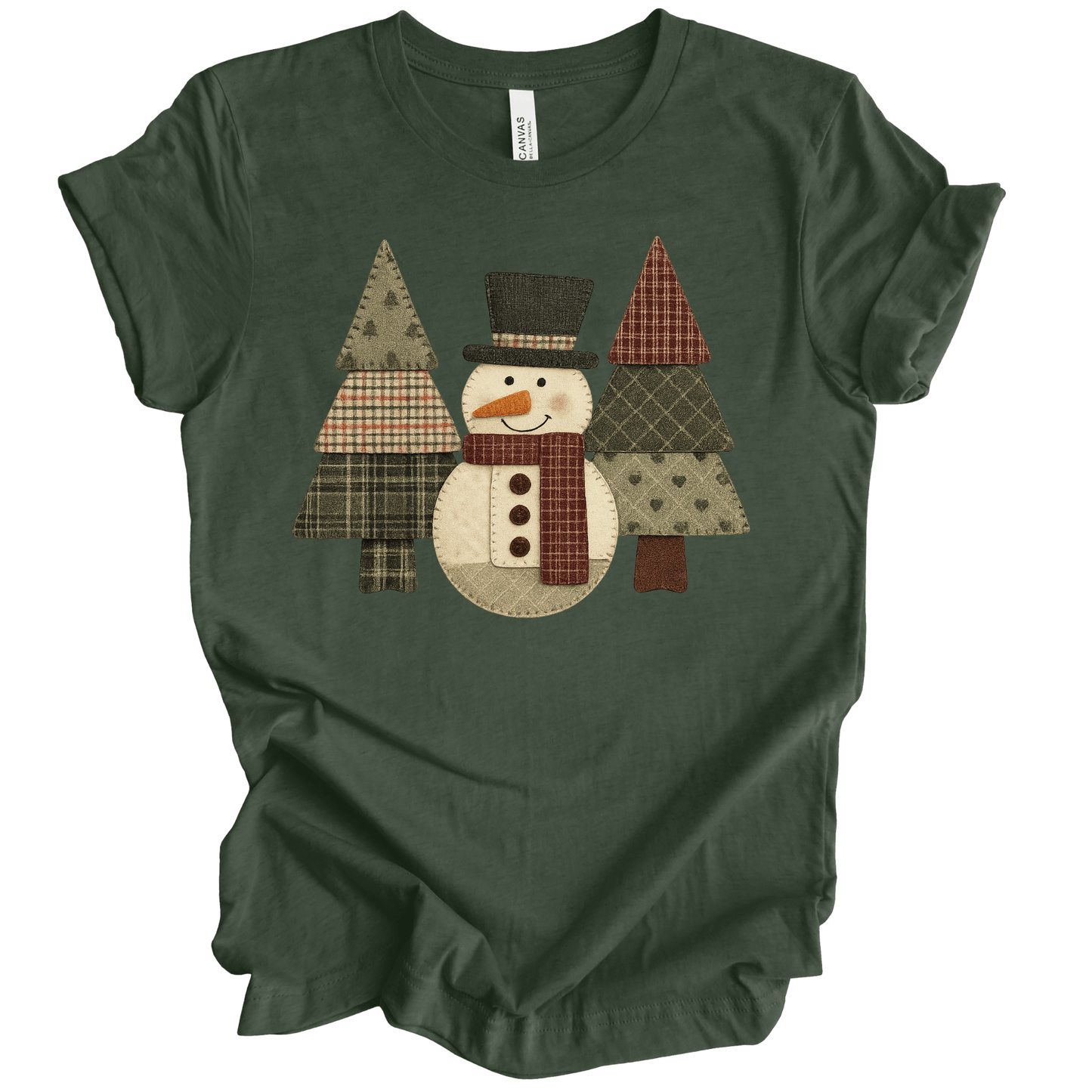 Faux Patchwork Snowman