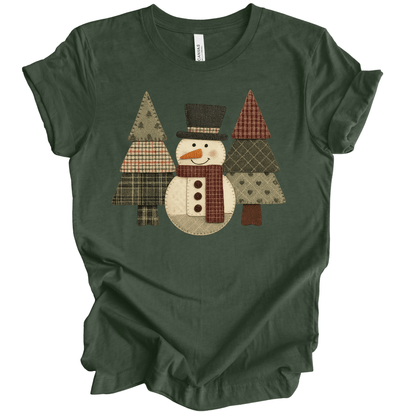 Faux Patchwork Snowman