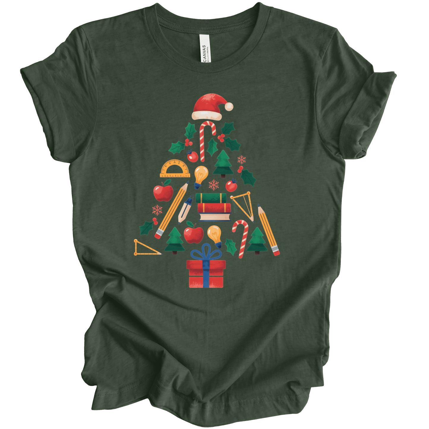 Teacher Christmas Tree – Books, Pencils & Apples Classroom