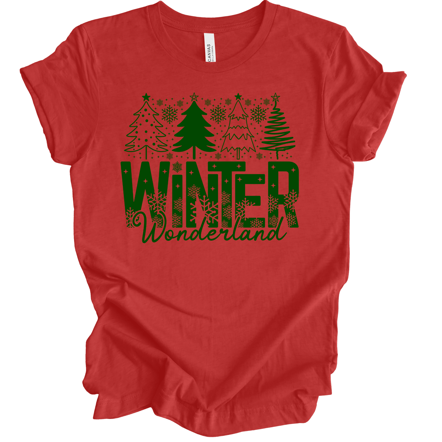 Winter Wonderland Green Christmas Trees