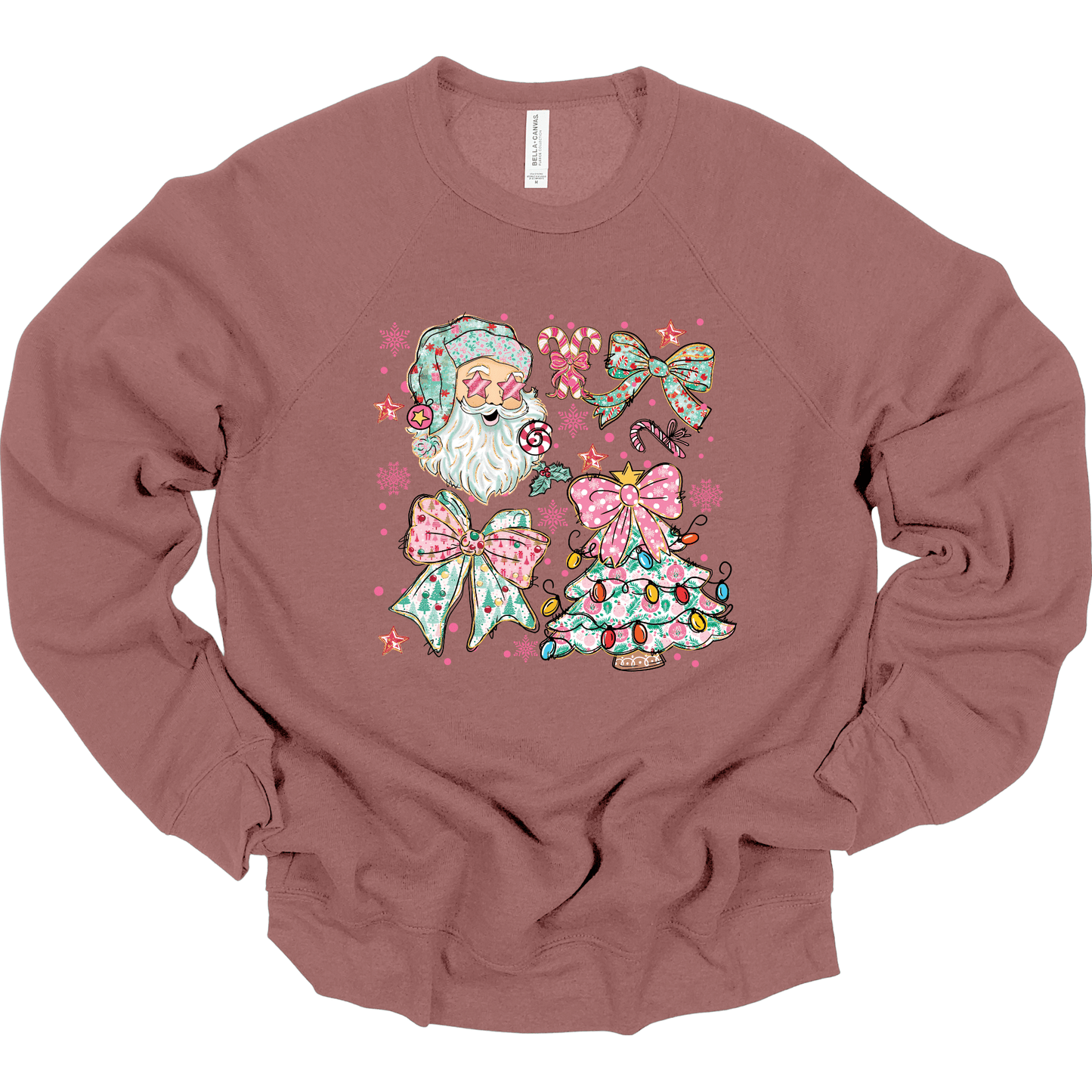 Pastel Santa Christmas Collage